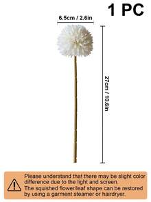 8/16 piezas de Crisantemo, Diente de león e Hortensias artificiales, adecuado como regalo para amigos, novias, decoración de bodas, hogar, oficina, cafetería y fiestas - Blanco - Ver 14