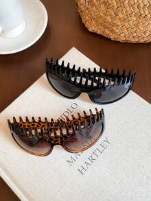 Bandeaux de lunettes à dents ondulées, imprimé léopard large, simple, antidérapant, convenant aux femmes et aux hommes pour le lavage du visage et les soins de la peau. Accessoire capillaire de beauté pour la maison, l'été, les vacances, les voyages, le style Y2K, les festivals, les fêtes - Style aléatoire - Voir 4