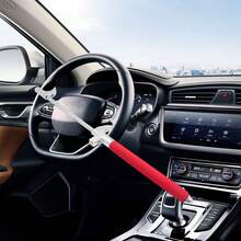 Steering Wheel Lock, Universal Steering Wheel Lock, Used For Car Anti-Theft, With 3 Keys, Safety Tool, Road Lock, Red - Red - View 4