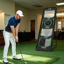 Portable Foldable Golf Firing Net, Training Net For Indoor/Outdoor Swing Practice, Golf Hitting Net With Target Area, Excellent Golf Training Tool, Ideal Gift For Golf Enthusiasts And Beginners - Grön - Visa 1