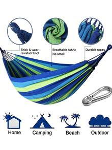 This 450-Pound Heavy-Duty Wingback Hammock Features An Ergonomic Design For Portability And Comfort, Suitable For Patios, Lawns, Camping, And Travel. It Comes With A Travel Bag And Manually Adjustable Handles. - Multiple Styles - View 7