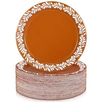 100 piezas Platos de barro mexicanos para fiestas, platos de fiesta de 9 pulgadas Cielito Lindo, platos de arcilla de terracota para fiestas, suministros para bodas, baby shower, carnaval, Cinco de Mayo