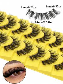 7 Cặp Mi Giả Lông Chồn 7D Dày D-Curl Kiểu Nga, Mềm Mịn & Xoăn, Mi Dán, Mi Giả - Xem 3