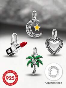 1pc Minimalist Unique 925 Sterling Silver Spring Flower Rabbit Pendant, DIY Necklace Delicate Jewelry Gift For Women & Men - Gather - View 12
