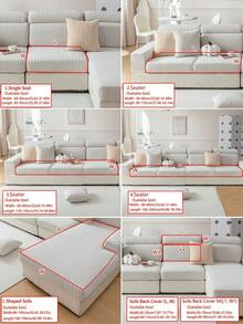 1 tấm bọc ghế sofa co giãn, chống trượt, phủ toàn bộ bề mặt ghế, phù hợp cho mọi mùa, bọc ghế sofa bằng vải, có thể giặt máy, chống bụi, thân thiện với thú cưng, trang trí cho phòng ngủ, văn phòng, phòng khách, phù hợp với ghế sofa 1-4 chỗ và ghế sofa hình chữ L. - Màu Xám nhạt - Xem 5