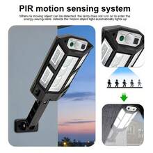 Solar Street Lights Outdoor Waterproof, 43 LEDs Small Solar Parking Lot Lights Dusk To Dawn, 3 Light Modes, Solar Wall Light Wide Angle Motion Sensor And Remote Control For Area Lighting Yard - Black - View 6