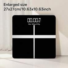 AVXLRQ Weight Scale Electronic Scale, 396 Pound Digital Bathroom Scale, High-Precision Weight Scale With LCD High-Definition Display And Temperature Display (Switchable Between KG And Scale), Ultra Wide Platform, High-Precision Electronic Weighing - Black - View 1