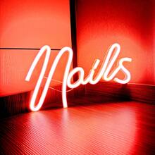 1pc Nails Neon Light Sign, USB Or Battery Powered, Nail Neon Light Sign, Fragrance-Free, Suitable For Nail Salons, Beauty Rooms, Bedrooms, Hair Salons, Indoor And Outdoor Use, Bars, Valentine's Day, Children's Day, Mother's Day, Christmas And Other Holidays Decoration, Perfect Gift For Birthday And Christmas - White - View 20