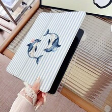 1 chiếc ốp lưng máy tính bảng in hình cá heo dễ thương, có khe cắm bút, chân đế từ tính đa góc và chức năng tự động tắt/mở màn hình, tương thích với iPad Pro/Air, , Pad 5/6/7, Matepad, Honor Pad. - Nhiều màu - Xem 5
