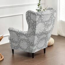 Bộ 2 món bọc ghế in hình hổ co giãn đa năng (1 bọc ghế sofa + 1 bọc đệm ghế) - lá lá - Xem 5