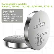 CR2032 Lithium Coin Battery, Available In Packs Of 4/6/10/16/20/24/40. Long-Lasting Power, Extended Lifespan, Stable Discharge, Leak-Proof. Ideal For Car Keys, Electronic Scales And More. - View 2