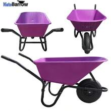 Purple Wheelbarrow - Plastic Wheelbarrow Professional Garden Barrow - TaskBarrow 110 Litre - Purple - View 6