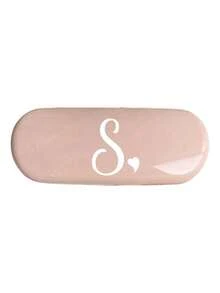 Solid Color Glasses Case Minimalist New Design Portable Waterproof Dustproof Small Plastic Material (Small, Plastic Material) Initial Glasses Case Hard Shell - PU Leather Artistic Letter And Heart Pattern Printed Glasses Case - Multicolor - View 19