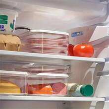Contenedor de carne para frigorífico, contenedores apilables de almacenamiento de cortes en frío con tapas transparentes para carne de deli, tocino, queso y preparación de comidas - 2 plantas - Ver 4