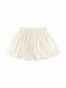 mini bala 女婴短裤 2026夏季纯棉透气花朵裙裤可爱甜美时尚裙裤幼儿日常户外玩耍 - 象牙白 - 查看 5