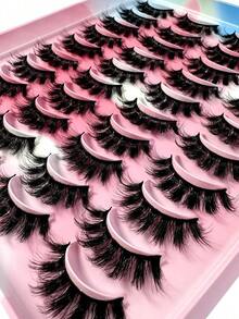 Selectable Natural False Eyelashes Fluffy Soft Dramatic 3D Mink Lashes Long Wispy Eyelash Cilia,Messy,Multi-Layered Eyelashes Short Thick Fake Eyelash Extension Bulk False Eyelashes Makeup Products Wedding Party & Club Daily Work Meeting Natural Fake Lashes Comfortable To Wear Strip Lashes,Lashes,Eyelashes,Fake Lashes - 貓眼睫毛 - 查看 4