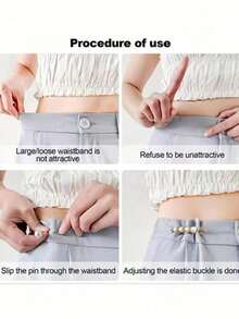 4 chiếc ghim cài áo ngọc trai, phù hợp cho quần áo nữ/bé gái, váy, quần tây, chân váy, áo khoác cardigan, ghim cài áo ngọc trai giả dùng để nối dài ống quần (không kèm thẻ). - gói7 - Xem 2