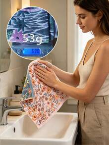 2026 New High-End Floral Cotton Home Towel, Larger And Thicker, Soft And Absorbent, Suitable For Face Washing, Sweat Wiping, Foot Washing, Bathing, Kitchen Dishwashing And Labor Protection, Luxury Home Essential, Perfect Gift - Multicolor - View 3