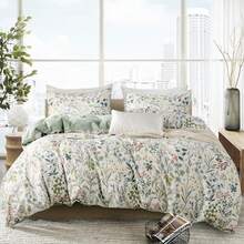 3pcs Sage Green Floral Garden Bedding Set, Vintage Floral Suit Duvet Cover Set, Countryside Floral Duvet Cover, Soft Feather Duvet Cover, Decorative Bedding Set For Modern Bedroom, Suitable For Women & Teens, 100% Polyester, Machine Washable, All Season, Ideal For Bedroom Or Guest Room, Includes 1 Duvet Cover & 2 Pillow Shams, Filling Not Included - Cadet Blue - View 12