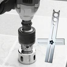 Multi-Function Universal Drilling Tool Hole-Cutting Positioner For Marble And Glass Tile Drill Guide - Silver - View 1