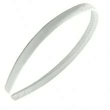 1cm White Plastic Simple Headband - White - View 3