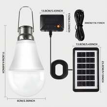 Kasotile [Solar Camping Light] Rechargeable Solar Bulb - Portable, USB-Chargeable Emergency Camping Light With Timer Function; Ideal For Indoor Home Use, Outdoor Camping Tents, Shed Lighting, And Power Outage Emergencies. (Set Of 1) - Solar Bulbs - View 4