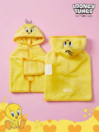 LOONEY TUNES X PETSIN 1 Multi-Functional Yellow Bird Pet Cat And Dog Universal Warm And Comfortable Blanket, Yellow Autumn And Winter Thick Absorbent Bath Towel