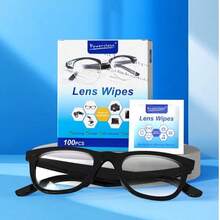 100Pcs Pre-Moistened Lens Wipes – Individually Wrapped Eyeglass Cleaning Wipes For Glasses, Screen Cleaner For Smartphone Laptop Tablet Camera TV, Streak-Free Daily Cleaning Kit - View 3