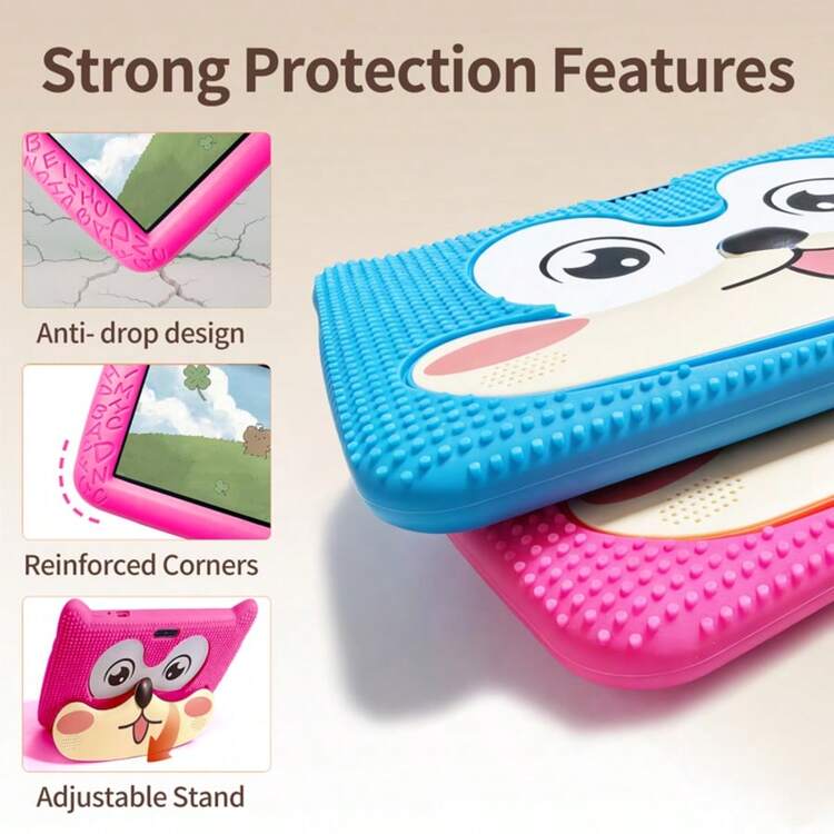 Children's Electronic Learning Toy / 4GB RAM + 64GB Storage / 7 Inch Kids Tablet / Quad-Core 1.3GHz Processor / Android 13 OS, MTK8321 Chip / 1280x800 IPS HD Screen / 2MP + 5MP Dual Camera / 4000mAh Large Capacity Battery / Supports WiFi, Parental Control And Educational Games / Made Of ABS Plastic + Silicone Material BDF Children's Educational Tablet (Includes: Packaging Box / Data Cable / User Manual / OTG Adapter / Card Reader) - Multicolor - View 10
