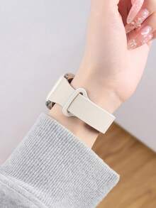 1条男女通用荔枝纹硅胶磁吸表带，兼容 42mm、38mm、40mm、41mm、44mm、45mm、46mm、49mm，时尚智能手表替换表带，适用于Series Ultra2、Ultra SE2、SE 11、10、9、8、7、6、5、4、3、2、1 - 彩色 - 查看 5