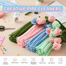 200/400/430 chiếc que làm sạch ống, thân nhung, 4 màu, que làm sạch ống số lượng lớn, thân nhung màu pastel, que làm sạch ống mềm mại cho các dự án tự làm, đồ dùng nghệ thuật cho người mới bắt đầu, lớp học. - nhiều màu - Xem 4