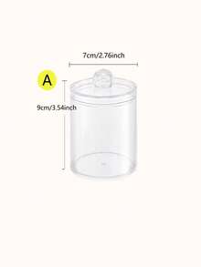 Hộp đựng tăm bông tròn hai lớp 2 trong 1, hộp đựng bông tẩy trang, hộp đựng trang sức và mỹ phẩm để bàn trong suốt. - trong suốt - Xem 12