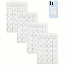 4 piezas Soporte de teléfono de silicona, soporte de teléfono con ventosa de doble cara, ventosa de silicona, soporte de teléfono antideslizante, adecuado para todos los modelos de teléfonos, transparente, compatible con iPhone, teléfonos Android, regalo de cumpleaños, soporte de teléfono para familiares y amigos, accesorios para teléfonos - transparente - Ver 8