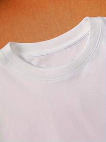 Camiseta para hombre de manga corta 100% algodón 180g, estampado de panda dulce, cuello redondo, suave y transpirable, lavable a máquina, estilo deportivo, perfecta para el verano y el tiempo libre, ropa diaria de moda y versátil - Blanco - Ver 3