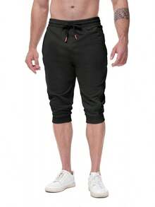 Men's Casual 3/4 Jogger Pants For Gym Training And Workouts - Coffee - 查看 8