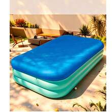 Lona de Proteção para Piscina Inflável, Tapete de Cobertura de Piscina - A - Visão 10