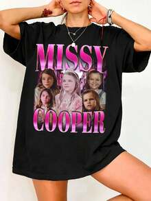 Missy CooperS Vintage 90s Graphic Tee Young Sheldon Retro Bootleg T-Shirt - Black - View 1