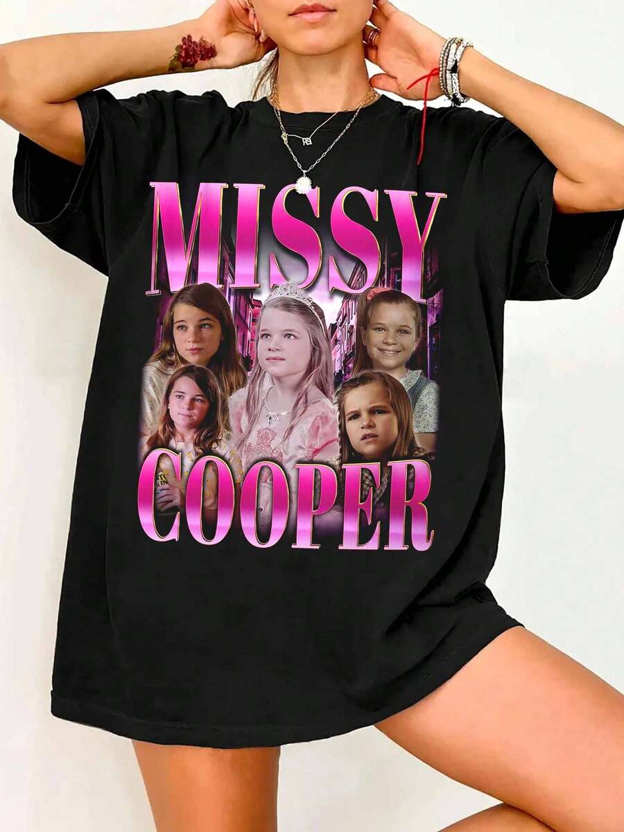 Missy CooperS Vintage 90s Graphic Tee Young Sheldon Retro Bootleg T-Shirt - Black - View 1