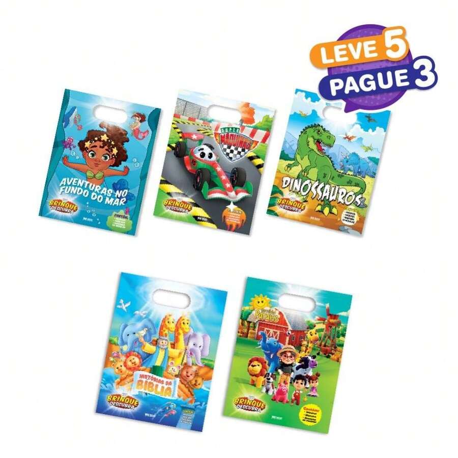 BICHO ESPERTO Leve 5 Pague 3! Kit Livros de Atividades Infantil Brinque e Descubra + Brindes + Brindes Surpresas - Livro único - Visão 1