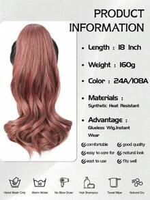 Tóc giả WaveTrip SS Style Inspo dành cho nữ, thích hợp cho kỳ nghỉ hè, kiểu dáng ombre, dài 24 inch, chịu nhiệt, chất liệu tổng hợp, phù hợp cho phụ nữ, bé gái, dự tiệc và sử dụng hàng ngày. - Nhiều màu - Xem 2