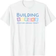 Building Blocks - playera de terapia del habla y del lenguaje - Blanco - Ver 2
