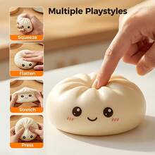 The Dumplings Are Soft And Squishy, And The 2026 New Deformable Bread-Shaped Stress-Relief Ball Helps To Relax The Body And Mind.It Is Very Suitable As A Gift For Halloween, Thanksgiving, Or Christmas, And Also Makes A Great Party Favor GGA3 - 一個軟綿綿大包子 - 查看 4