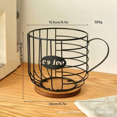 1 pieza Cesta de almacenamiento con la palabra "hogar" - Amplio espacio para almacenar café y aperitivos - Herramienta de almacenamiento multifuncional para la cocina, el baño, el dormitorio y la oficina - Diseño compacto y ahorra espacio, adecuado para la organización y decoración del hogar