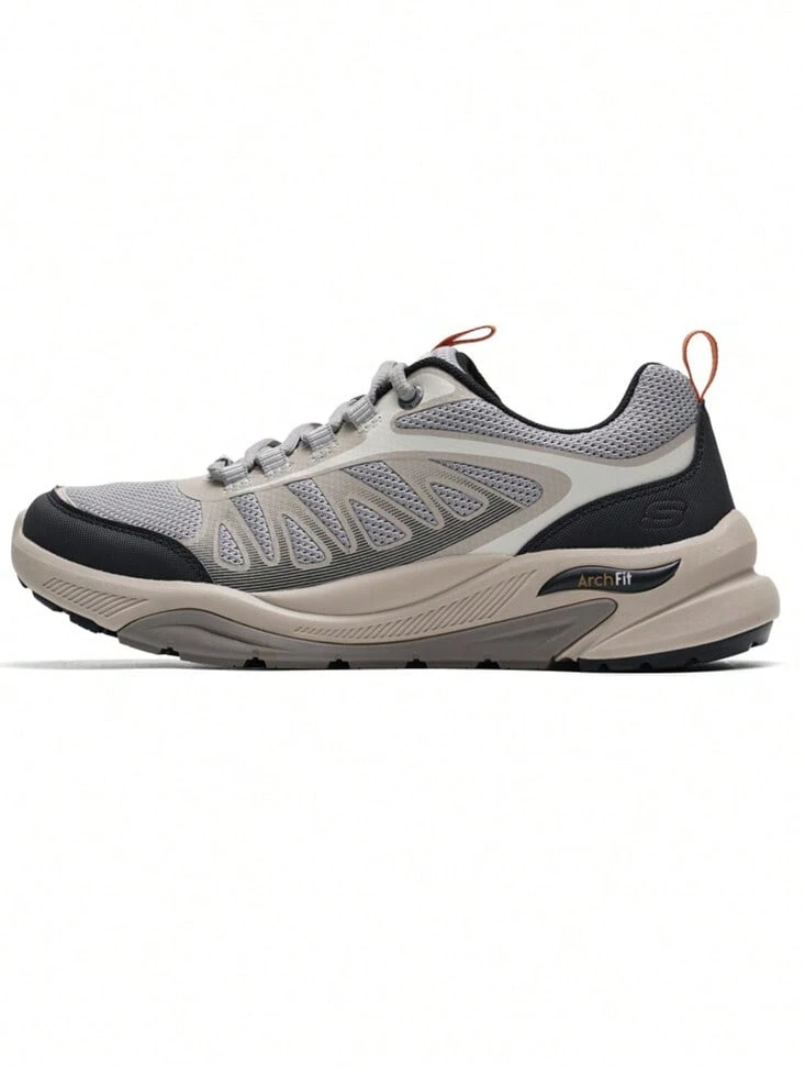 Skechers 经典户外风格 | 轻便、缓震、耐穿的男士低帮休闲运动徒步鞋 - 淺灰色 - 查看 1