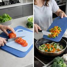 3-Piece Set: Flexible Cutting Mats / Cutting Board Set - Designed For Kitchen Prep, Chopping, Slicing, And Dicing (Fruits, Vegetables, & Meats). Sizes: Small, Medium, & Large. Easy To Clean. A Kitchen Essential - Made Of PP Material. - View 4