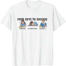 Four Keys to Success Camiseta - Blanco - Ver 2