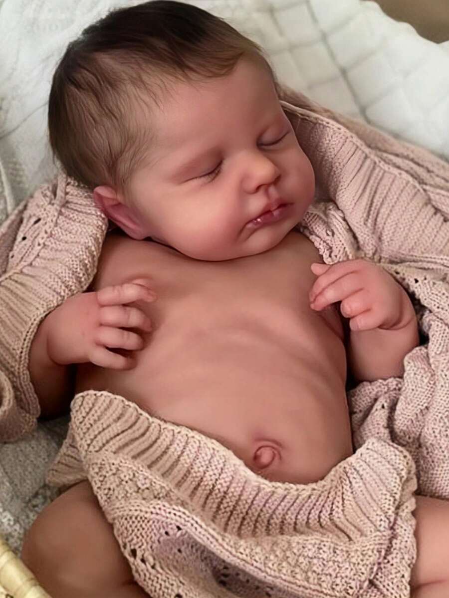 Lifelike Reborn Baby Doll 20 Inch Soft Vinyl Silicone Girl Realistic Skin Veins Handmade Comfort Doll Emotional Companion Gift For Mom Kids Birthday Christmas Gift - Nhiều màu - Xem 1