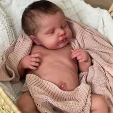 Lifelike Reborn Baby Doll 20 Inch Soft Vinyl Silicone Girl Realistic Skin Veins Handmade Comfort Doll Emotional Companion Gift For Mom Kids Birthday Christmas Gift - Nhiều màu - Xem 3