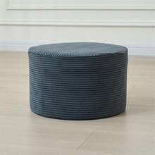 1pc Round Footstool Cover, Elastic Full Wrap Footrest Cover, Anti-Dirty Footstool Chair Seat Cushion Cover For Living Room & Bedroom - Multicolor - View 6