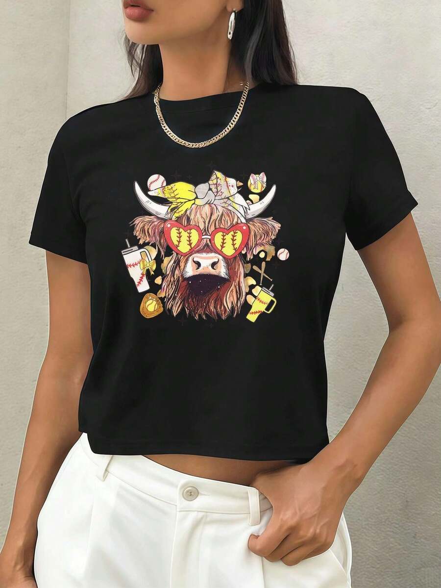 Women T-Shirts - Black - View 1